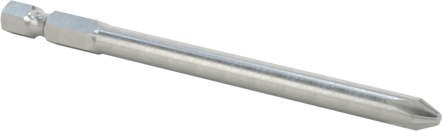 Phillips Ucu, Elektrikli Aletler için 1/4" Altıgen Şaft, Numara 2 Boyut, 4" Toplam Uzunluk