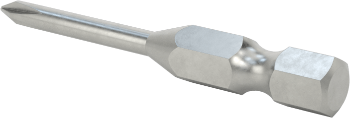 Phillips Ucu, Elektrikli Aletler için 1/4" Altıgen Şaft, 0 Numaralı Boyut, 2" Toplam Uzunluk