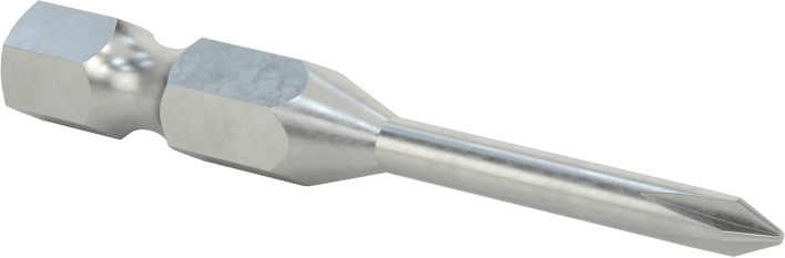 Phillips Ucu, Elektrikli Aletler için 1/4" Altıgen Şaft, 0 Numaralı Boyut, 2" Toplam Uzunluk