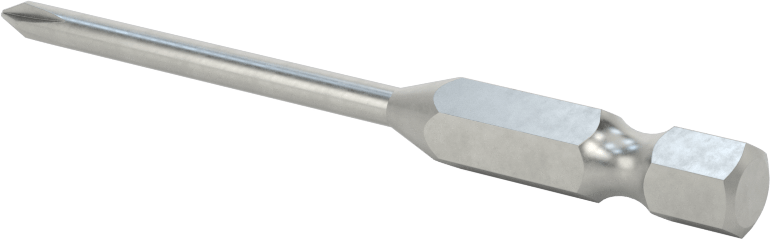 Phillips Ucu, Elektrikli Aletler için 1/4" Altıgen Şaft, 0 Numaralı Boyut, 2-3/4" Uzunluk