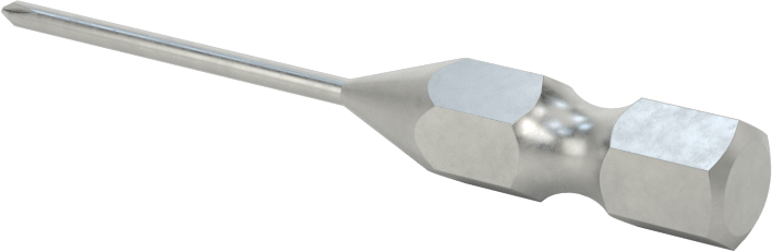 Phillips Ucu, Elektrikli Aletler için 1/4" Altıgen Şaft, 000 Numaralı Boyut, 2" Uzunluk