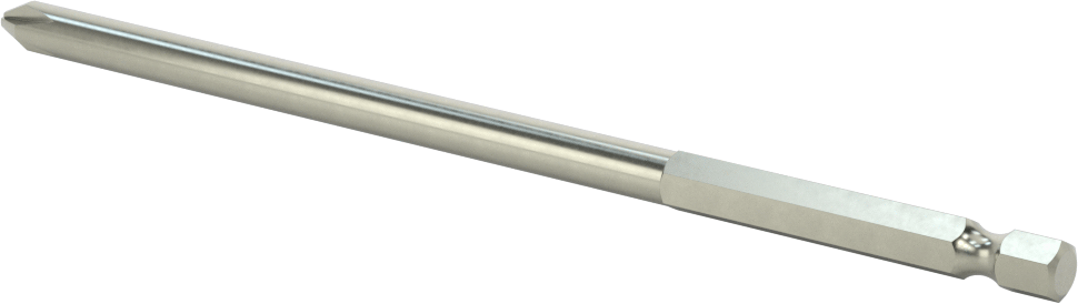 Phillips Ucu, Elektrikli Aletler için 1/4" Altıgen Şaft, Numara 2 Boyut, 6" Toplam Uzunluk