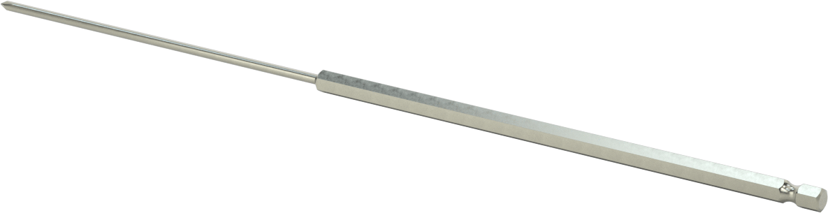 Phillips Ucu, Elektrikli Aletler için 1/4" Altıgen Şaft, 0 Numaralı Boyut, 12" Toplam Uzunluk