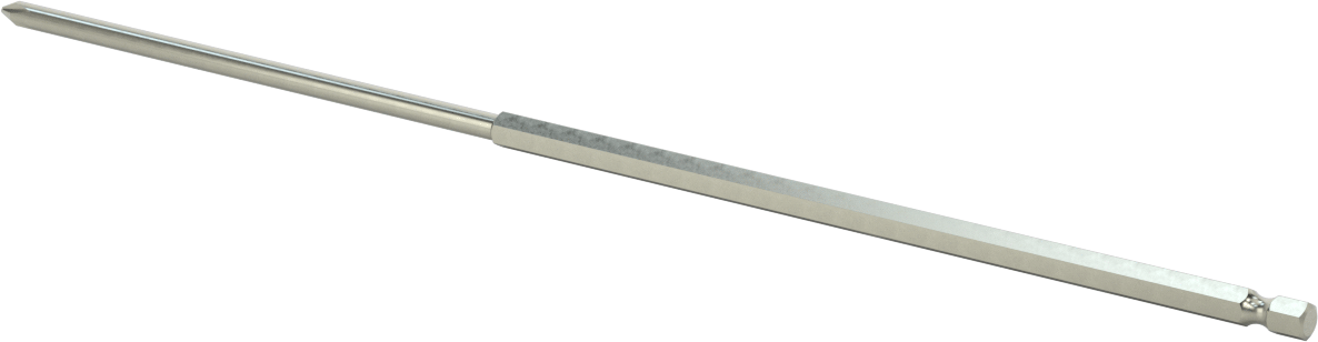 Phillips Ucu, Elektrikli Aletler için 1/4" Altıgen Şaft, 1 Numaralı Boyut, 12" Toplam Uzunluk