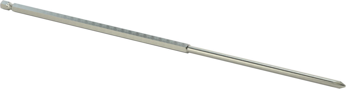 Phillips Ucu, Elektrikli Aletler için 1/4" Altıgen Şaft, 1 Numaralı Boyut, 12" Toplam Uzunluk
