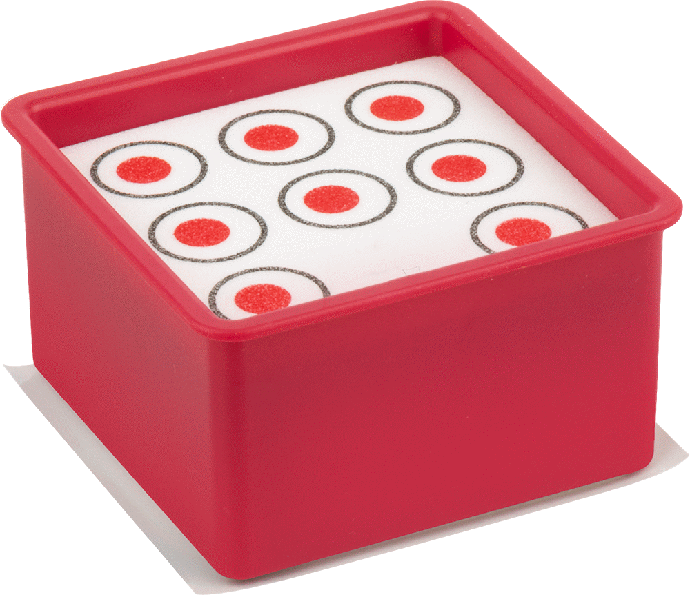 Şırınga İğneleri ve Şırıngalar için Kesici Uç Tutucu, 8 Şırınga için, 1-1/2“ Yükseklik x 2-3/8” Genişlik x 2-3/8" Derinlik