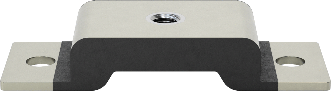 Neopren Titreşim Sönümleyici Cıvatalı Montaj, Çelik Taban ile, 5/8"-11 Dişli Ek Parça, 1500 lbs. Kapasite