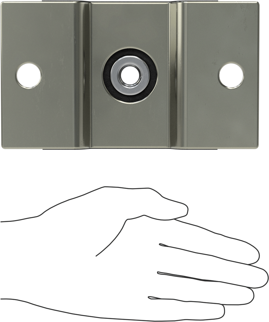 Neopren Titreşim Sönümleyici Cıvatalı Montaj, Çelik Taban ile, 5/8"-11 Dişli Ek Parça, 3000 lb. Kapasite