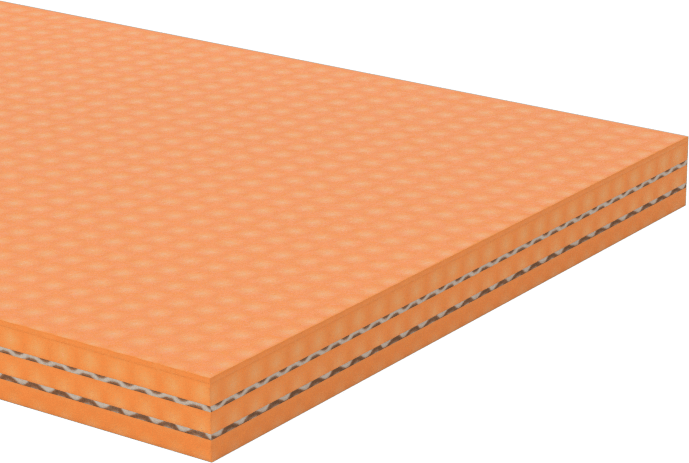 Güçlü Kavrama Düz Kayış, Üç katlı, 0,141“ Kalınlık x 1-1/2” Genişlik