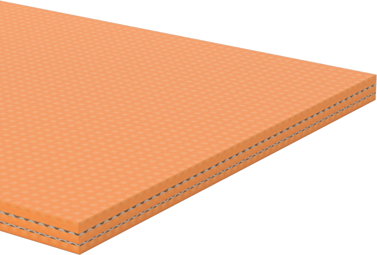 Güçlü Kavrama Düz Kayış, Üç katlı, 0,141“ Kalınlık x 2-1/2” Genişlik