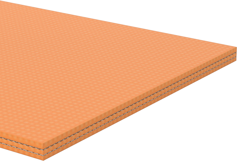 Güçlü Kavrama Düz Kayış, Süper Kavrama, 3 Ply, 0,141" Kalınlık, 3" Genişlik