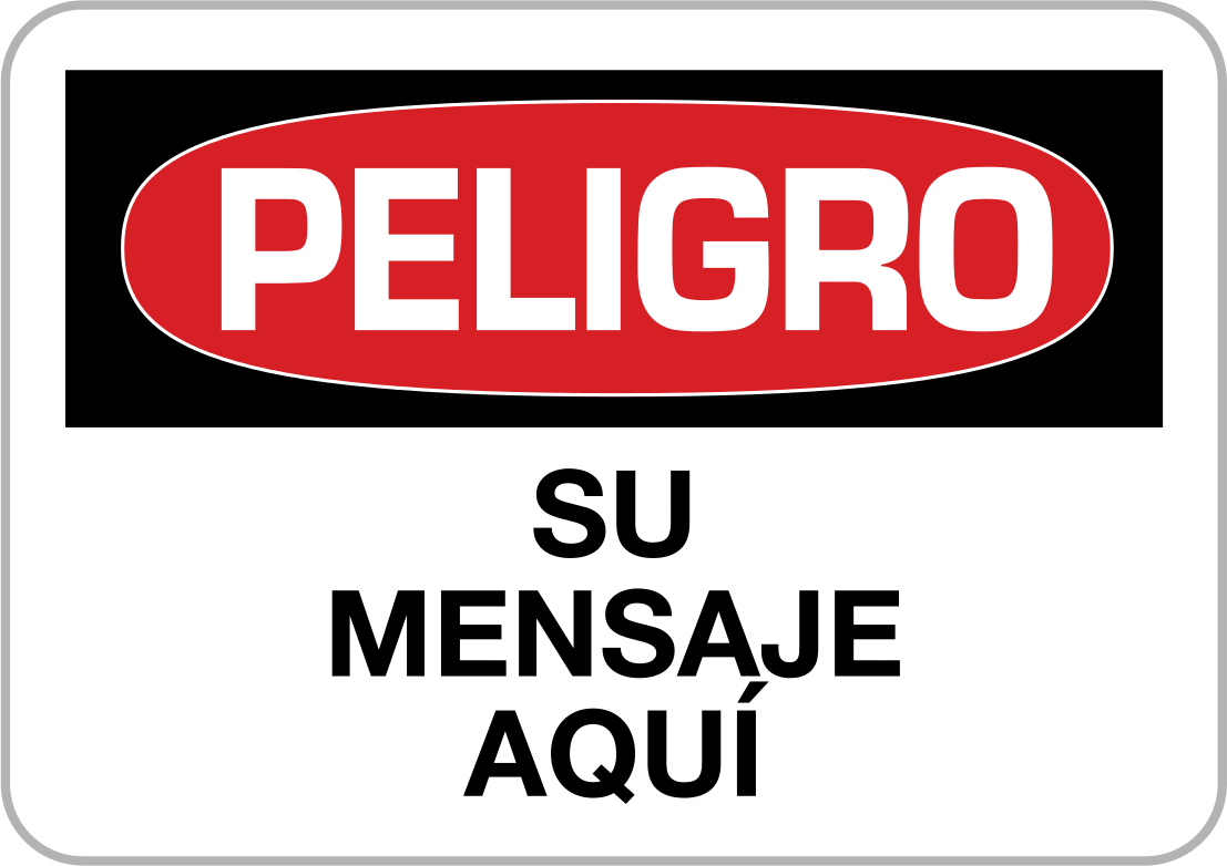 Vinil (Peligro) İşareti, 7 inç Yükseklik x 10 inç Genişlik