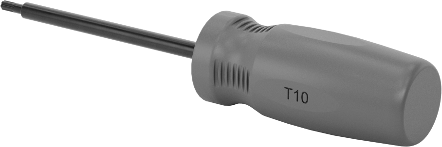 Düz Tutamaklı Torx Tornavida, T10 Tahrik, 5-1/2" Toplam Uzunluk