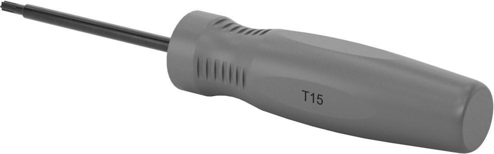Düz Tutamaklı Torx Tornavida, T15 Tahrik, 7" Toplam Uzunluk