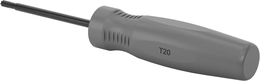 Düz Tutamaklı Torx Tornavida, T20 Tahrik, 7" Toplam Uzunluk