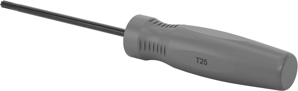 Düz Tutamaklı Torx Tornavida, T25 Tahrik, 8" Toplam Uzunluk