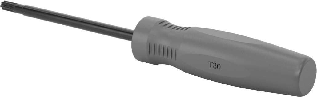 Düz Tutamaklı Torx Tornavida, T30 Tahrik, 8" Toplam Uzunluk