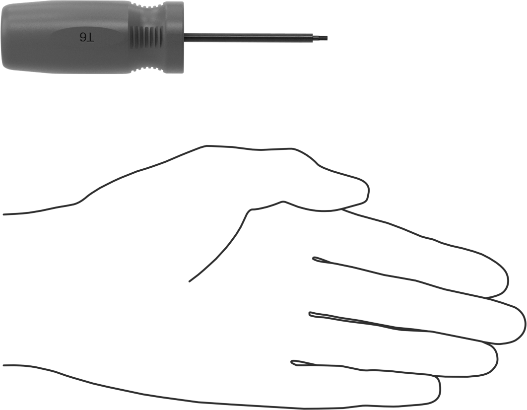 Düz Tutamaklı Torx Tornavida, T6 Tahrik, 4-1/2" Toplam Uzunluk