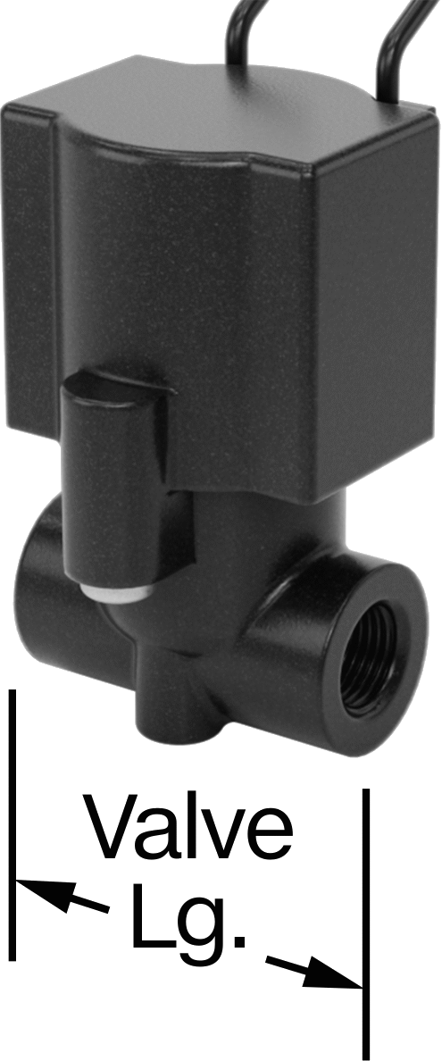 Soğutma Suyu için Kompakt Solenoid Açma/Kapama Valfi, 1/8 NPT Dişi, Asetal Gövde, 120V AC, 0,09 Cv