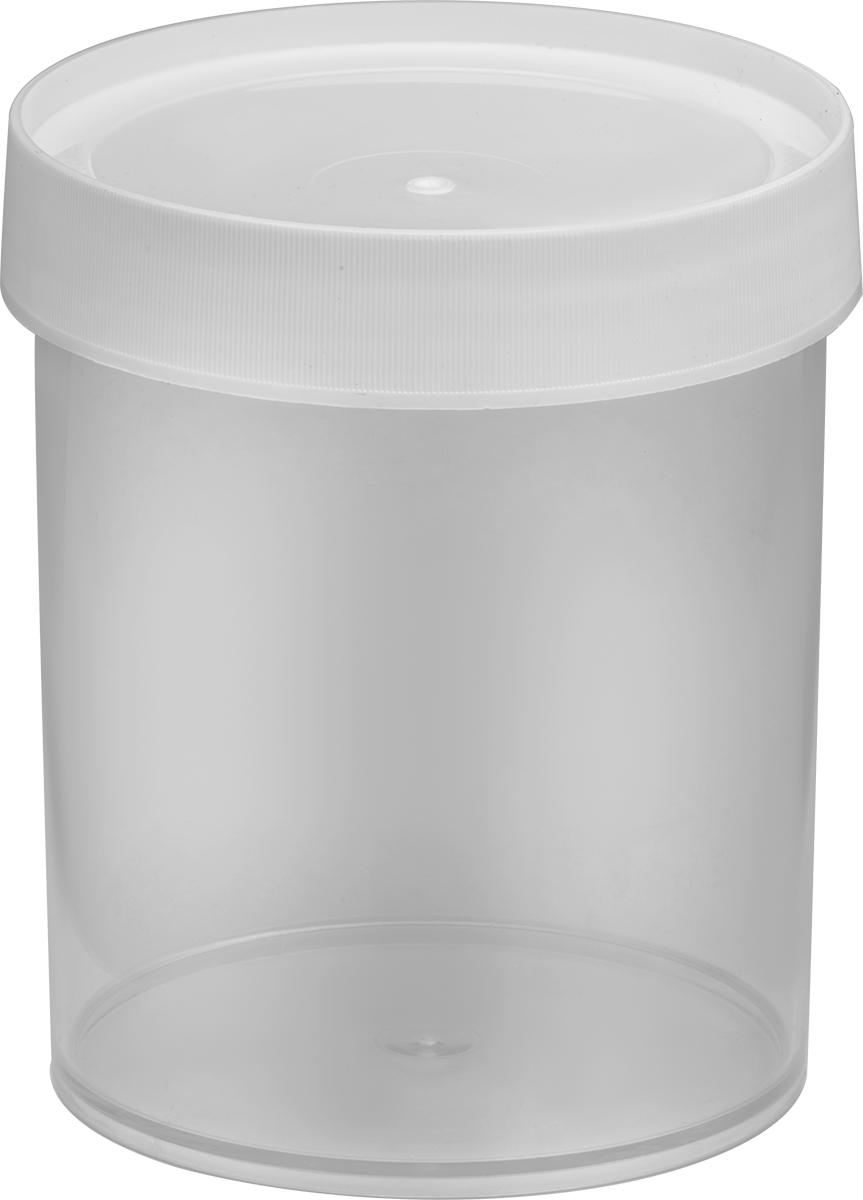 Şeffaf Polimetilpentene Plastik Kavanoz, 32 FL oz/950 ml Kapasite