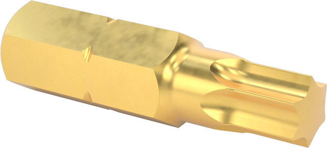 Torx Ucu, Titanyum Nitrür Kaplı Çelik, 1/4" Altıgen Şaft, T30 Boyutu