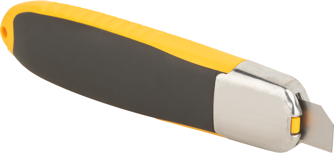 Otomatik Geri Çekilebilir Bıçaklı Maket Bıçağı, 2-1/8“ Uzunluk x 11/16” Genişlik Bıçak