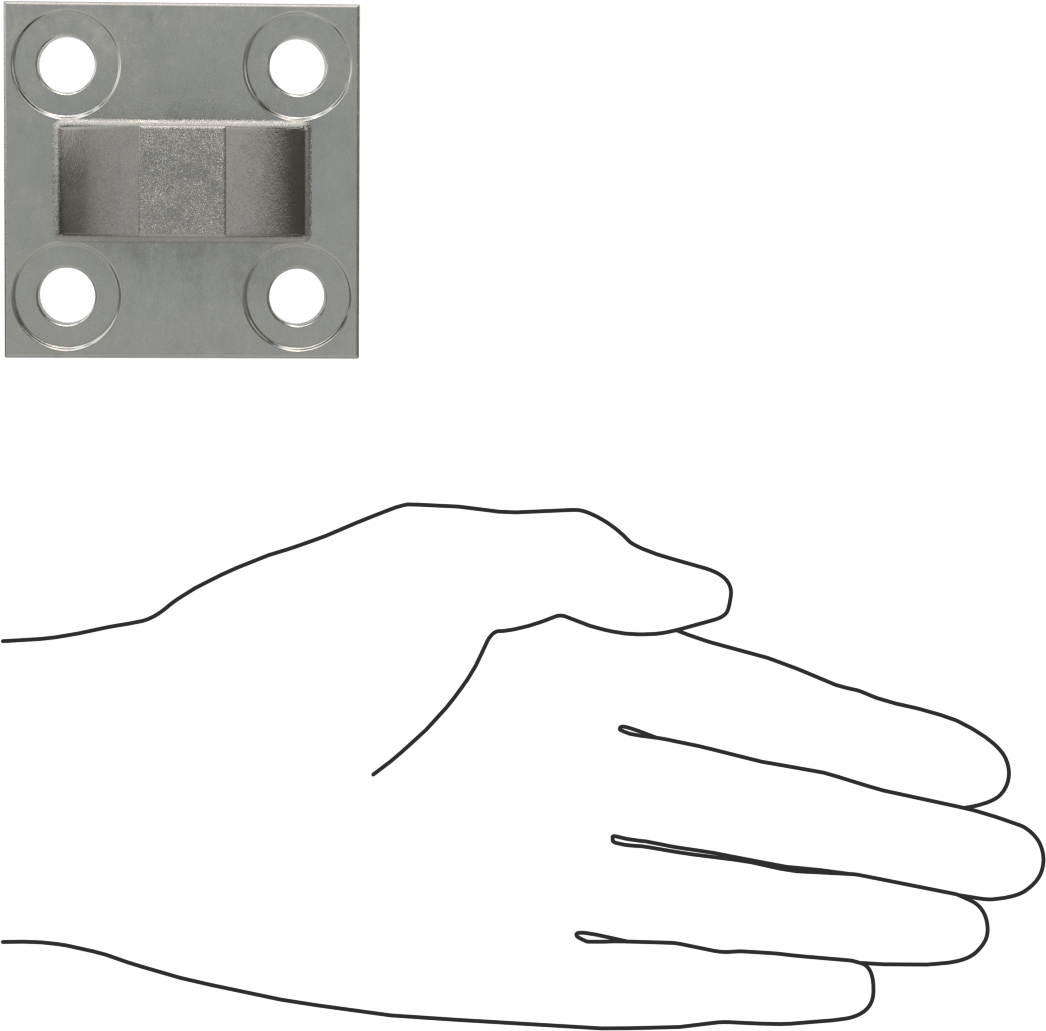 Hidrolik Silindirler için Paslanmaz Çelik Pivot Braketi, 1/2" Pim Çapı için