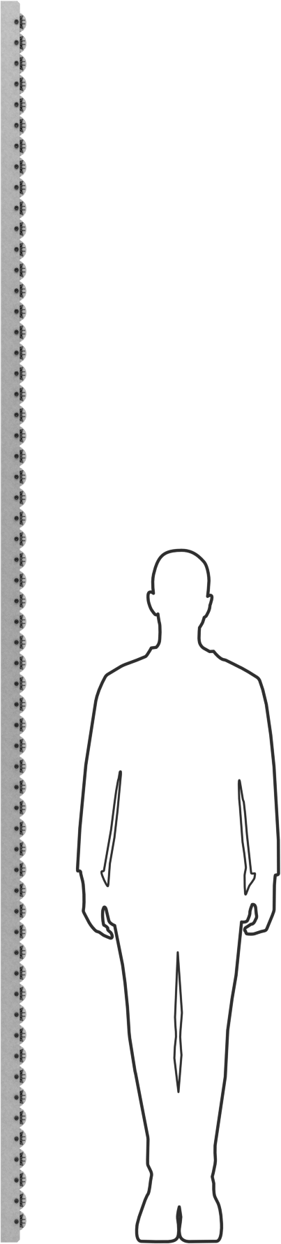 Çok Yönlü Akış Rayı, 10 Fit Uzunluk, 2" Tekerlek Aralığı