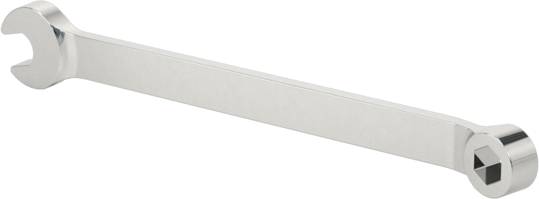 Parlatılmış Krom Kaplama Kombinasyon Anahtarı, 6 Noktalı Açıklıklı, Stubby, 5/32" Boyut, 2-7/8" Toplam Uzunluk