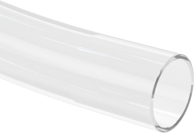 Yüksek Saflıkta Sert PFA Plastik Şeffaf Boru, 7/8" ID, 1" OD