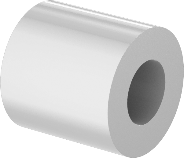 Gıda ve İçecek Sektörü için Kuru Çalışan Kovanlı Rulman, UHMW, 1/8“ Mil Çapı ve 1/4” Muhafaza İç Çapı için, 1/4" Uzunluk