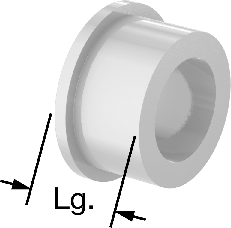 Gıda ve İçecek Sektörü için Kuru Çalışan Kovanlı Rulman, Flanşlı, UHMW, 1/2“ Mil Çapı ve 3/4” Muhafaza İç Çapı için