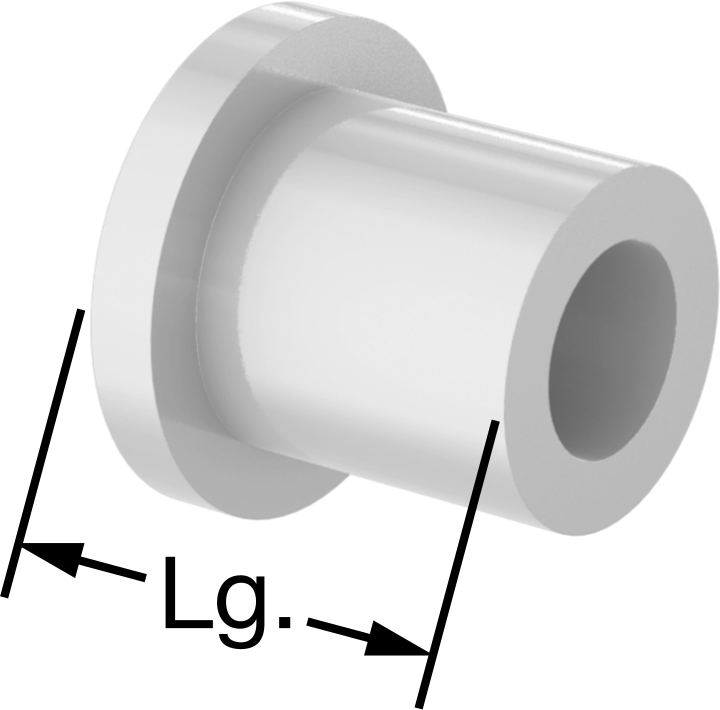 Gıda ve İçecek Sektörü için Kuru Çalışan Kovanlı Rulman, Flanşlı, UHMW, 3/8“ Mil ve 5/8” Muhafaza İç Çapı için, 3/4" Uzunluk