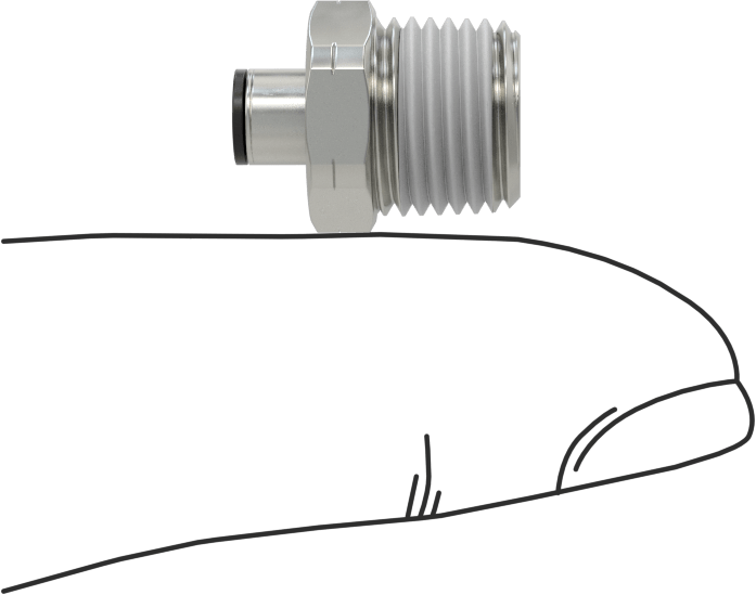 Hava için Bas-Bağlan Boru Bağlantı Parçası, Düz Adaptör, 1/8" Boru Dış Çapı x 1/8 NPT Erkek için