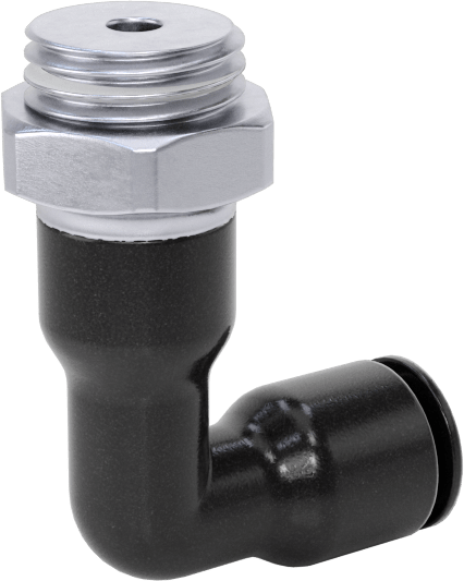 Hava için Bas-Bağlan Boru Bağlantı Parçası, Uzun 90 Derece Dirsek, 1/8" Boru Dış Çapı x 1/8 NPT Erkek için