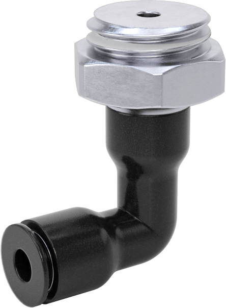 Hava için Bas-Bağlan Boru Bağlantı Parçası, Uzun 90 Derece Dirsek, 1/8" Boru Dış Çapı x 1/4 NPT Erkek