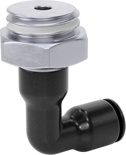 Hava için Bas-Bağlan Boru Bağlantı Parçası, Uzun 90 Derece Dirsek, 5/32" Boru Dış Çapı x 1/4 NPT Erkek