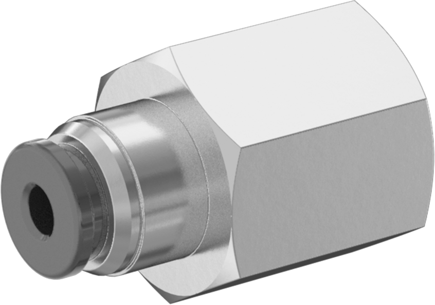 Hava için Bas-Bağlan Boru Bağlantı Parçası, Düz Adaptör, 1/8" Boru Dış Çapı x 1/4 NPT Dişi için
