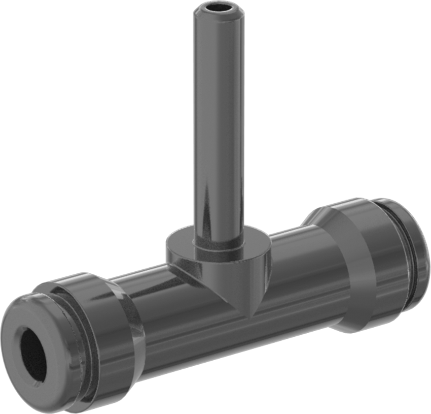 Hava için Bas-Bağlan Boru Bağlantı Parçası, Hat Üstü T Adaptörü, 1/8“ Boru Dış Çapı x 1/8” Mil Dış Çapı için