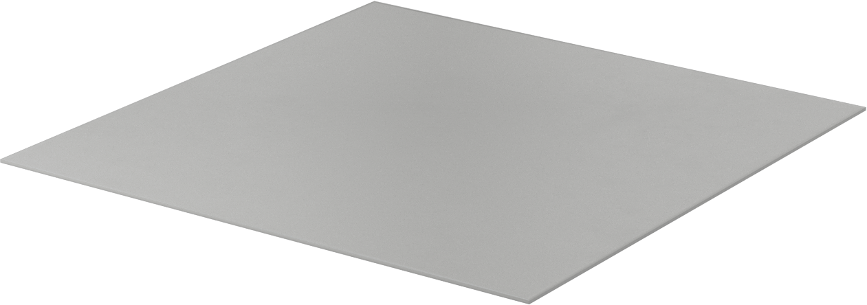 Yüksek Mukavemetli Yüksek Sıcaklık Silikon Kauçuk Levha, Gri, 12" x 12", 1/16" Kalınlık
