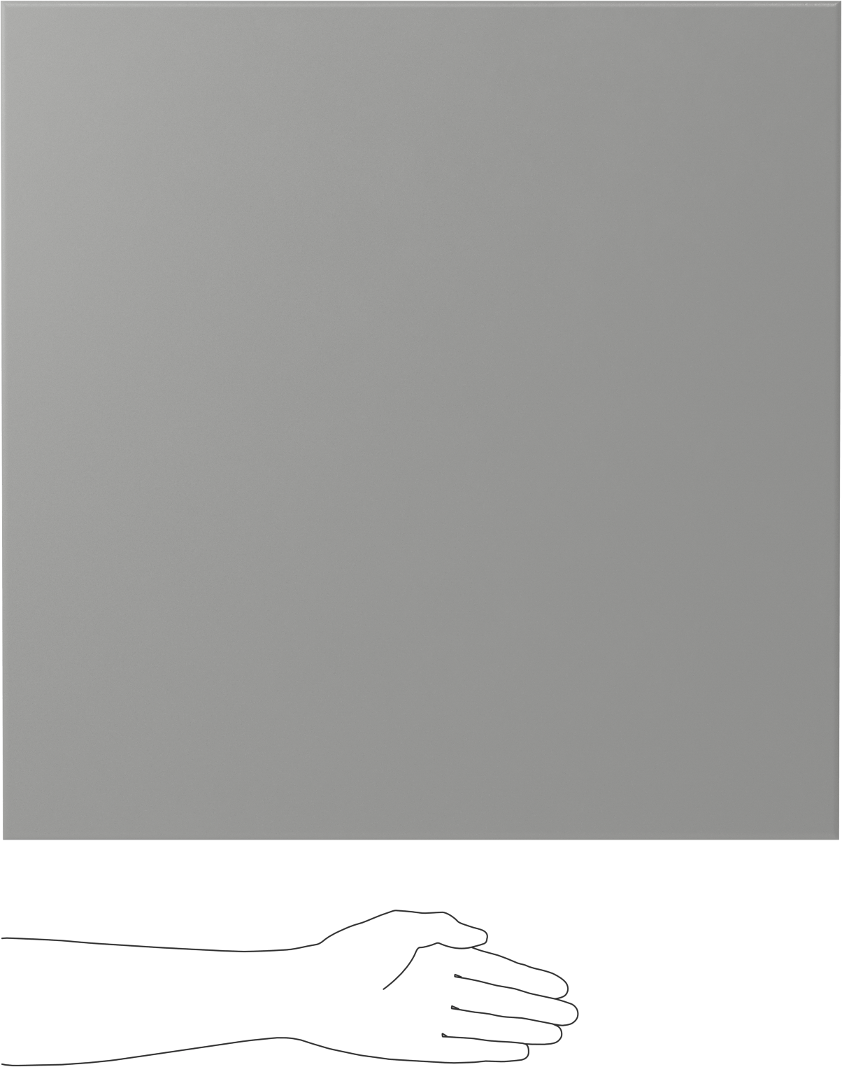 Yüksek Mukavemetli Yüksek Sıcaklık Silikon Kauçuk Levha, Gri, 24" x 24", 1/16" Kalınlık
