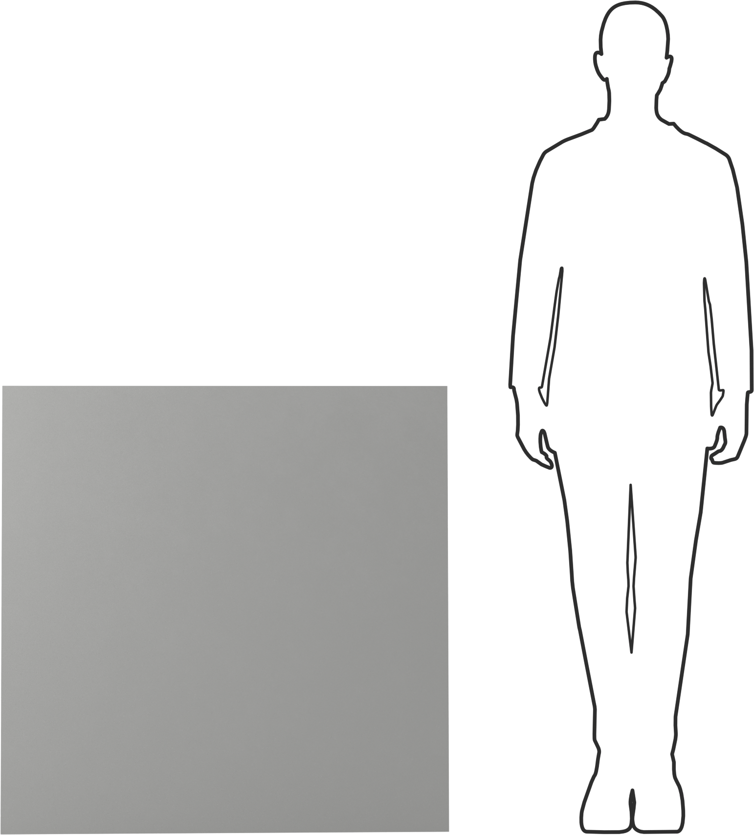 Yüksek Mukavemetli Yüksek Sıcaklık Silikon Kauçuk Levha, Gri, 36" x 36", 1/32" Kalınlık