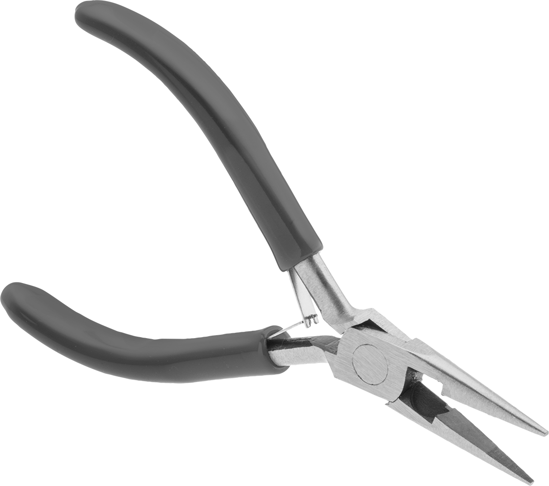 Uzun Burunlu Pense, Standart Burunlu, 1-1/8" Uzunlukta Düz Çene, 4-3/4" Toplam Uzunluk