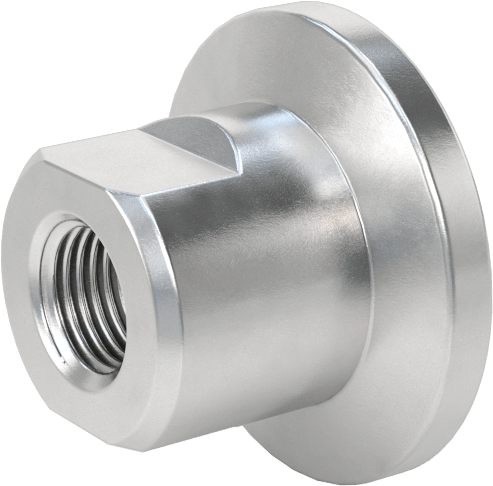 Hızlı Kelepçeli Yüksek Vakum Bağlantı Parçası, Adaptör, 1/2" Dış Çaplı Alüminyum Boru x 1/8 NPT Dişi