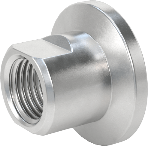 Hızlı Kelepçeli Yüksek Vakum Bağlantı Parçası, Adaptör, 3/4" dış çaplı alüminyum boru x 1/4 NPT dişi