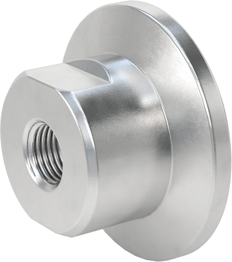 Hızlı Kelepçeli Yüksek Vakum Bağlantı Parçası, Düz Adaptör, 1" Dış Çaplı Alüminyum Boru x 1/8 NPT Dişi için