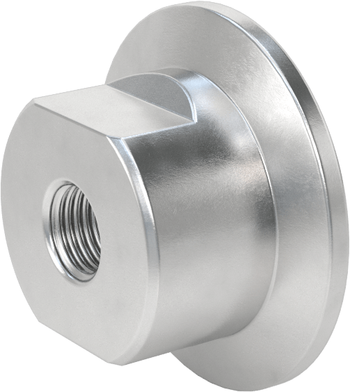 Hızlı Kelepçeli Yüksek Vakum Bağlantı Parçası, Adaptör, 1-1/2" Dış Çaplı Alüminyum Boru x 1/4 NPT Dişi için