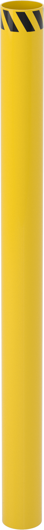 Bollard, Bantlı Açık Üst, Zemin Altı Montajı, 84 inç Yükseklik, 6-1/2" Çap