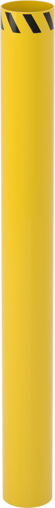Bollard, Bantlı Açık Üst, Zemin Altı Montajı, 84 inç Yükseklik, 8-1/2" Çap