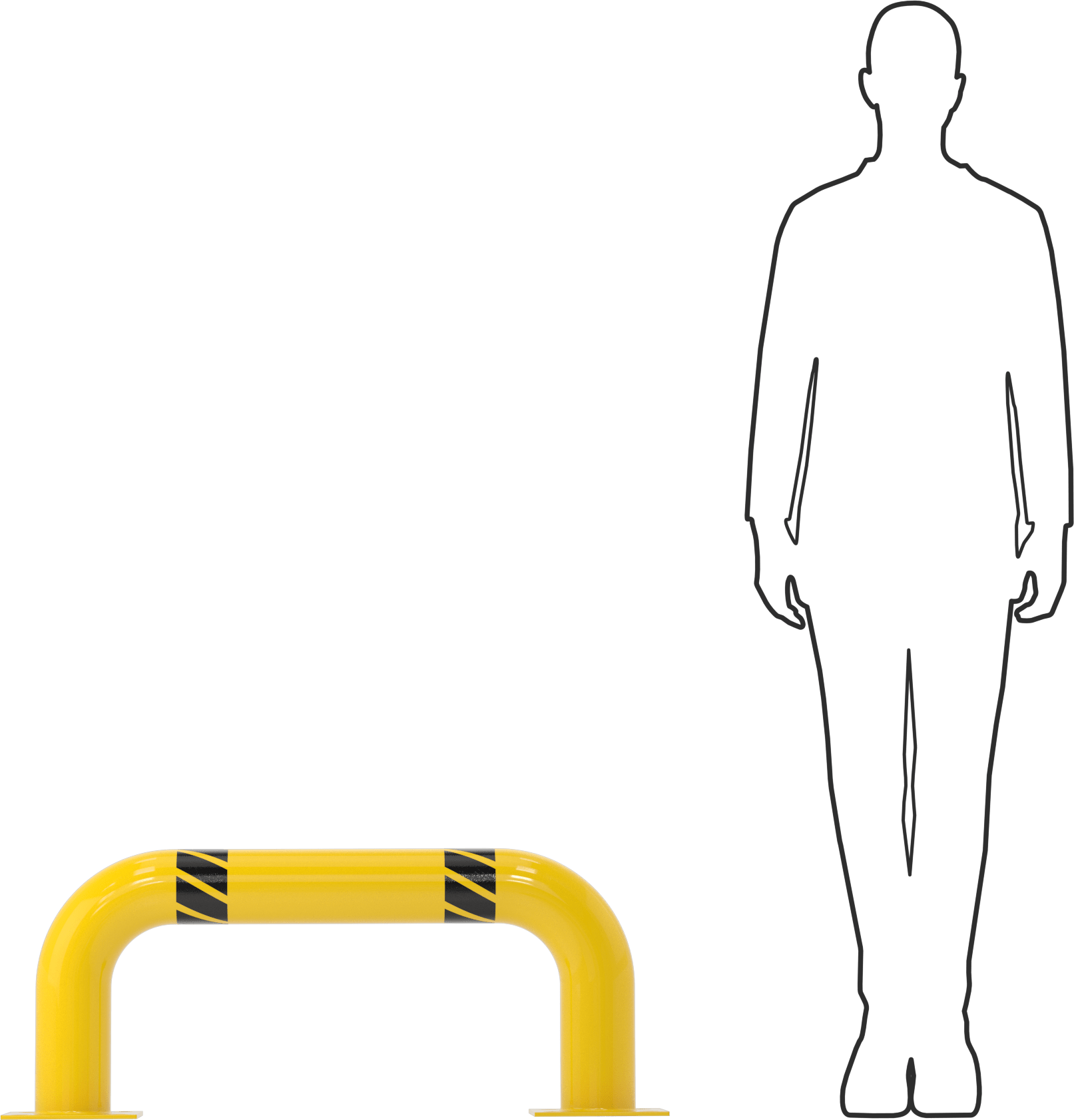 Düz Korkuluk, 16" Yükseklik, 3'0" Uzunluk